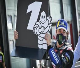 Maverick Vinales menjadi yang tercepat pada kualifikasi MotoGP Emilia Romagna. Foto: CNNIndonesia