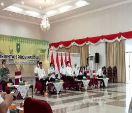 Kegiatan refleksi akhir tahun Pemprov Riau di Balai Serindit, Rabu (30/12/2020) sore.