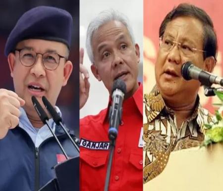 Tiga calon presiden Indonesia.