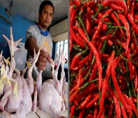 Ilustrasi harga ayam potong dan cabai merah keriting 1 Kg alami kenaikan di Pekanbaru (foto/ist)