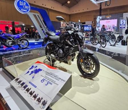 Yamaha MT-07 buatan Indonesia dipajang di IMOS+ 2023. (Foto: Yamaha)
