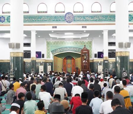 ilustrasi: salat Jumat di Masjid Annur Pekanbaru. 