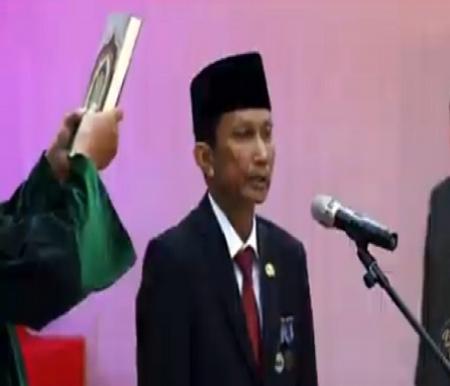 Pj Sekretaris Provinsi Riau, Indra resmi dilantik oleh Pj Gubernur Riau, SF Hariyanto (foto/yuni)