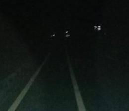 Kondisi jalan Pramuka gelap gulita karena PJU rusak