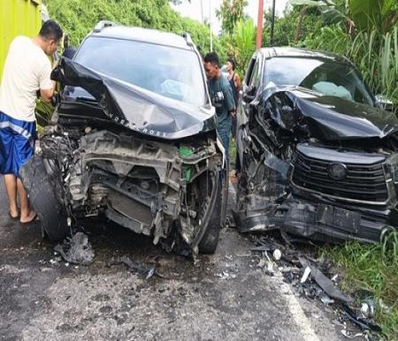 Kecelakaan rombongan istri Pj Walikota Padangsidimpuan tabrak mobil polisi (*)