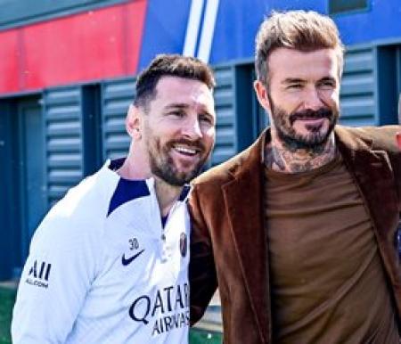David Beckham mendapatkan Messi setelah kontraknya habis dengan PSG (foto/int)
