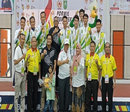Riau sudah mengumpulkan 6 medali emas 1 perunggu dari Cabor takraw (foto/rahmat)