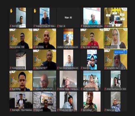 Sosialisasi PENA 2024 berlangsung secara daring dan diikuti ratusan wartawan yang ada di Riau (foto/ist)