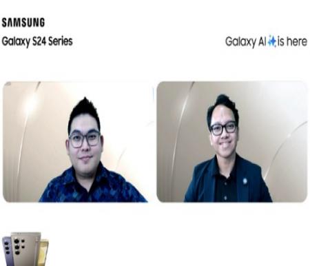 MX Product Marketing Senior Manager Samsung Electronics Indonesia, Verry Octavianus dan Irzan Raditya, CEO Kata.AI.(foto: istimewa)