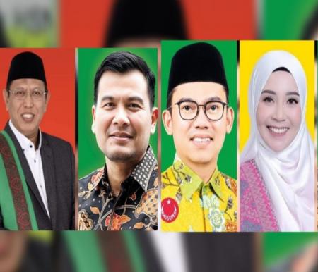 Calon DPD RI Dapil Riau (ki-ka) KH Mursyid, Arif Eka, Edwin Pratama, dan Sewitri (foto/int)