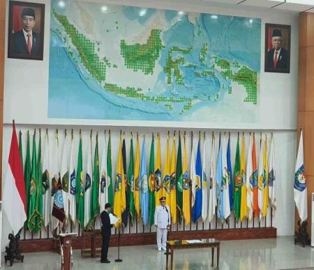 Gladi bersih Pelantikan Pj Gubernur Riau, SF Hariyanto di Kantor Kemendagri (foto/Mg1)