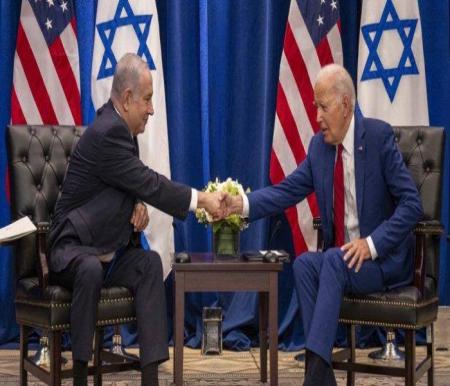 Presiden AS, Joe Biden dan PM Israel, Benjamin Netanyahu.(foto: int)