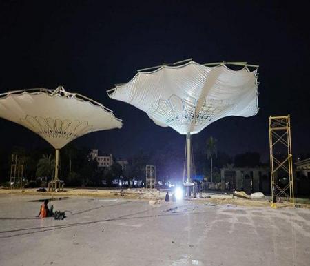 Proyek Rp42 miliar pembangunan payung listrik di Masjid Annur diusut Kejati Riau (foto/tribunpekanbaru)