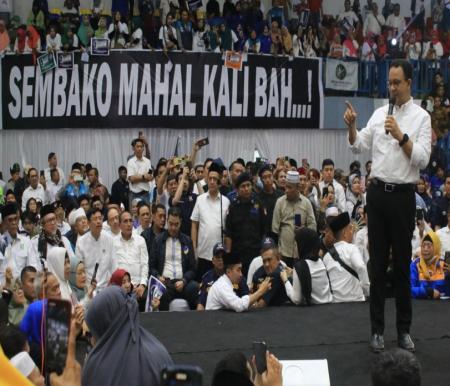 Calon presiden nomor urut 1, Anies Baswedan, berkampanye di Medan (foto/kompas)