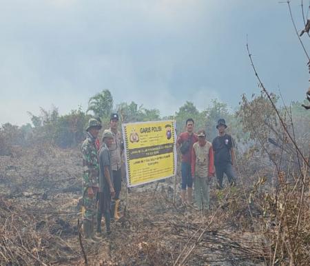 Polres Rokan Hilir tangkap pembakar lahan di Dusun Harapan Jaya (foto/int)