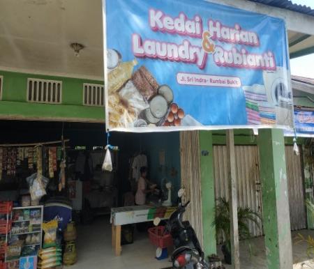 Usaha kedai harian dan laundry di Rumbai, Pekanbaru terbantu pembiayaan KUR BRI (foto/riki)