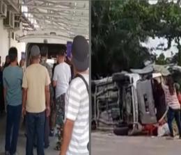 Jasad korban kecelakaan lintas Kubang Raya-Pekanbaru dibawa ke Pesisir Selatan, Sumbar (foto/int)