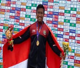 Atlet dayung Riau, Maizir Riyondra raih medali emas di SEA Games 2023 Kamboja.(foto: int)
