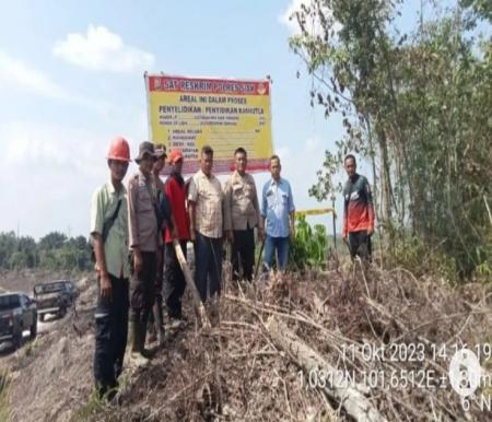 Polres Siak mengamankan pelaku yang bakar lahan di Sungai Mandau (foto/antara)