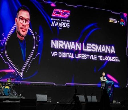 VP Digital Lifestyle Telkomsel Nirwan Lesmana mengapresiasi sejumlah insan terbaik di industri games dan esports (foto/ist)