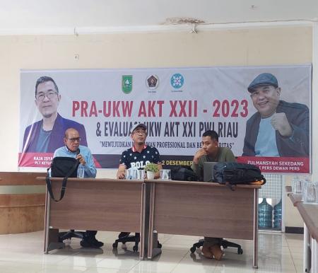 Pelantikan pengurus PWI Riau tahun 2023-2028 berlangsung Januari 2024 (foto/ist)