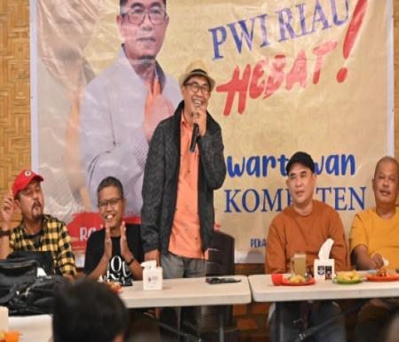 Raja Isyam Azwar deklarasikan diri jadi Calon Ketua PWI Riau 2023-2028.(foto: istimewa)