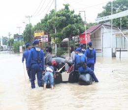 Banjir di Kota Pekanbaru.