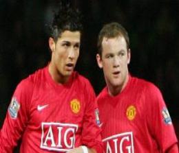 Cristiano Ronaldo bersama Wayne Rooney saat bermain bersama MU (foto/int)