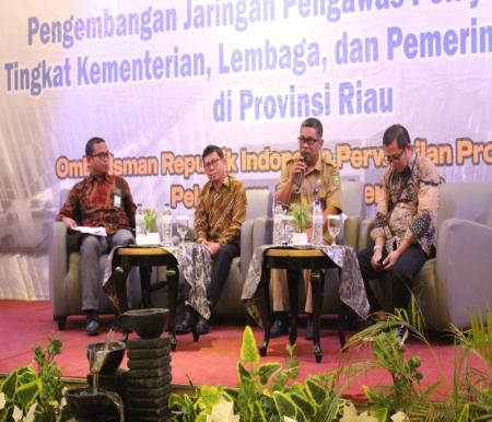 Workshop Pembentukan Narahubung atau Focal Point dilaksanakan Ombudsman RI Perwakilan Riau (foto/ist)