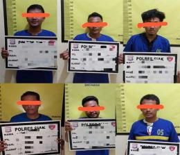 Enam pelaku diduga pesta narkoba ditangkap Polsek Lubuk Dalam (foto/int)