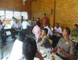 Tim Koalisi Kampar Maju saat menggelar kegiatan cofee morning bersama Polres Kampar.