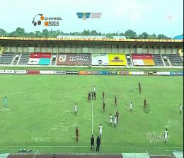 Pertandingan Liga 2 Grup A putaran kedua, PSPS Riau Vs Sriwijaya FC di Stadion Kaharuddin Nasution, Rumbai, Rabu (17/11/2021).