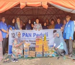Bantuan dari Ketua DPD PAN Pelalawan, Faizal (foto/ist)