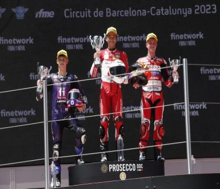 Pebalap Astra Honda, Arbi raih podium tertinggi FIM JuniorGP Barcelona (foto/ist)