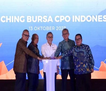 Peluncuran Bursa CPO (crude palm oil/minyak kelapa sawit) di Jakarta, Jumat (13/10/2023). 