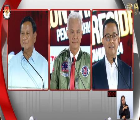 Debat ketiga Pilpres 2024, Anies Baswedan banyak mengkritik program Menhan Prabowo (foto/int)