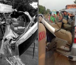 Kecelakaan maut menimpa satu keluarga di lintas Kubang Raya-Pekanbaru (foto/int)