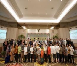 Para kafilah MTQ Riau saat pembukaan TC MTQ Nasional 2022.(foto: mcr) 