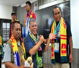 M Amin meraih medali perunggu untuk PWI Riau dalam LKTJ Porwanas XIII 2022 Malang.(foto: rahmat/halloriau.com)