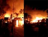 Kebakaran di Jalan Merdeka RT.012 RW.005 Desa Pulau Palas, Kecamatan Tembilahan Hulu, Inhil.