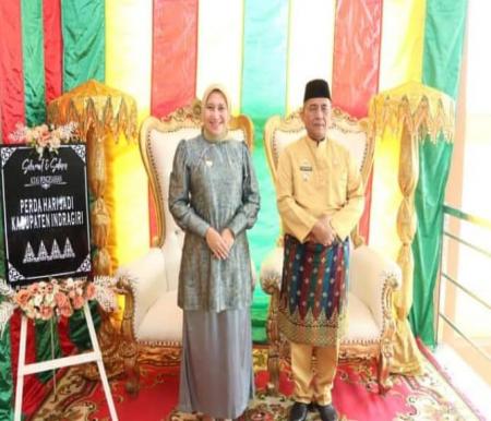 Bupati Rezita Meylani bersama Wakil Bupati Junaidi Rachmat hadiri rapat Paripurna DPRD (foto/andri)