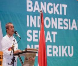Gubri Syamsuar saat hadiri gebyar HKN ke-58 yang digelar Dinkes Riau (foto/int)