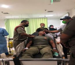 Anggota Satpol PP Pekanbaru yang mengalami patah rahang setelah berkelahi sesama rekan.