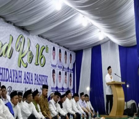 Amir Besar Majelis Dzkir Indonesia, H Erizal ST dalam kegiatan Milad ke-16 MZA Rohul.(foto: mimi/halloriau.com)