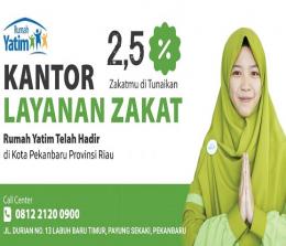 Sekarang Rumah Yatim membuka Kantor Layanan Zakat di Kota Pekanbaru Provinsi Riau.