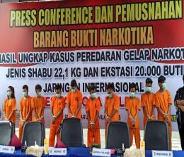 Ditresnarkoba Polda Riau ungkap peredaran gelap narkotika di Pekanbaru yang dikendalikan dari Lapas (foto/int)