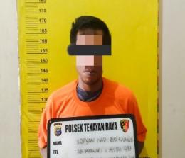 Pelaku pencuri kabel PLN di Pekanbaru (foto/bayu)