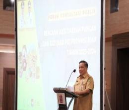 Sekretaris Daerah Provinsi Riau, SF Hariyanto di Hotel Pangeran (foto/int)