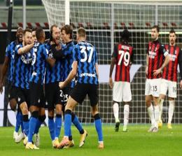 Inter mengalahkan Milan di perempatfinal Coppa Italia. Foto: Getty Images/Marco Luzzani