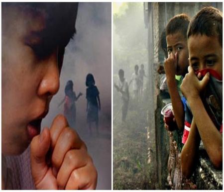 Anak-anak di Pekanbaru banyak terjangkit ISPA (foto/int)